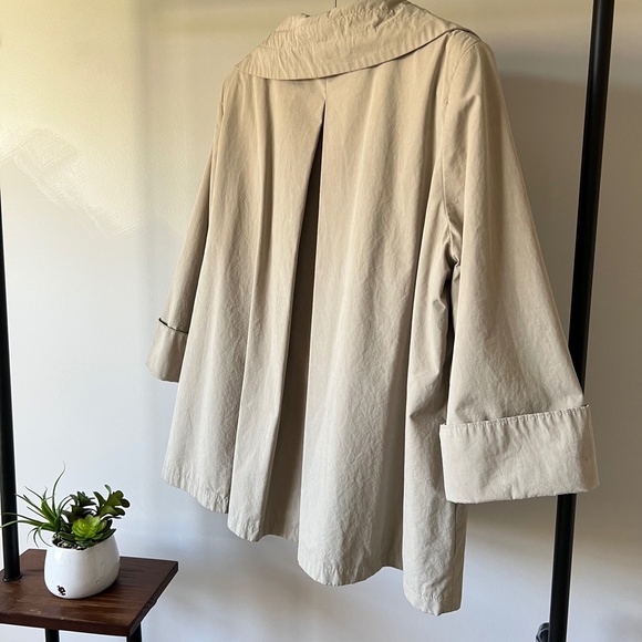 CALVIN KLEIN hooded cape trench coat - Picture 10 of 16